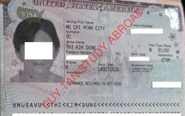 Chúc mừng visa du lịch Mỹ 2026 - Vũ Thị Kim Dung!