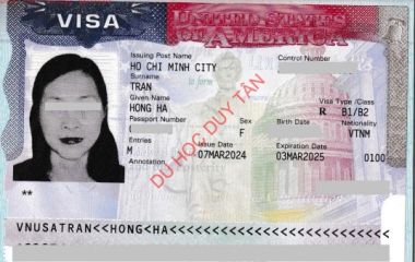 Visa du lịch Mỹ 2024 - Trần Hồng Hà