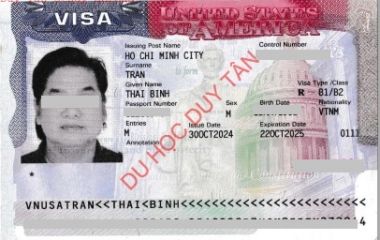 Visa du lịch Mỹ 2024 - TRẦN THÁI BÌNH