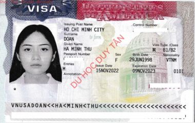 Visa du lịch Mỹ - Đoàn Hà Minh Thư