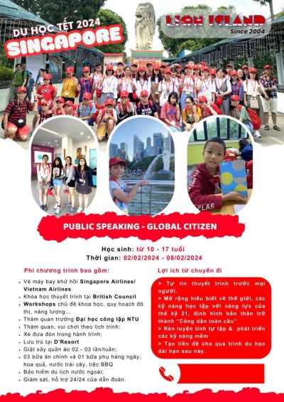 Chương trình Du học Tết Singapore LION ISLAND 2024