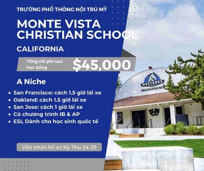 DU HỌC MỸ - MONTE VISTA CHRISTIAN SCHOOL, CA