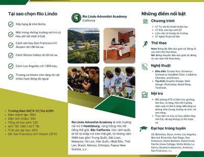 DU HỌC MỸ - RIO LINDO ADVENTIST ACADEMY, CA