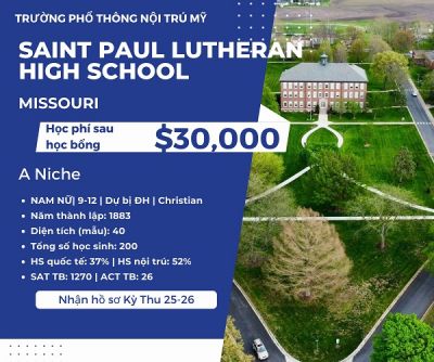 DU HỌC MỸ - SAINT PAUL LUTHERAN HIGH SCHOOL, MO