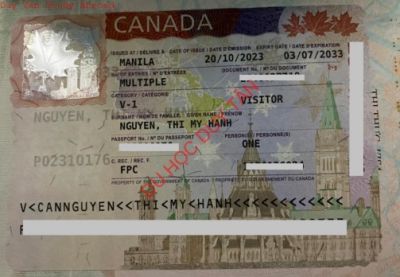 Visa du lịch Canada - Nguyễn Thị Mỹ Hạnh