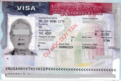 Visa du lịch Mỹ 2024 - Hồ Thị Hiệp