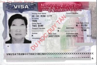 Visa du lịch Mỹ 2024 - TRẦN THÁI BÌNH