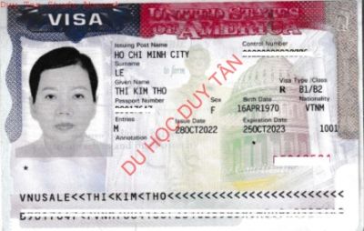 Visa du lịch Mỹ - Lê Thị Kim Tho