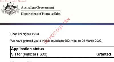 Visa du lịch Úc, Phạm Thị Ngọc