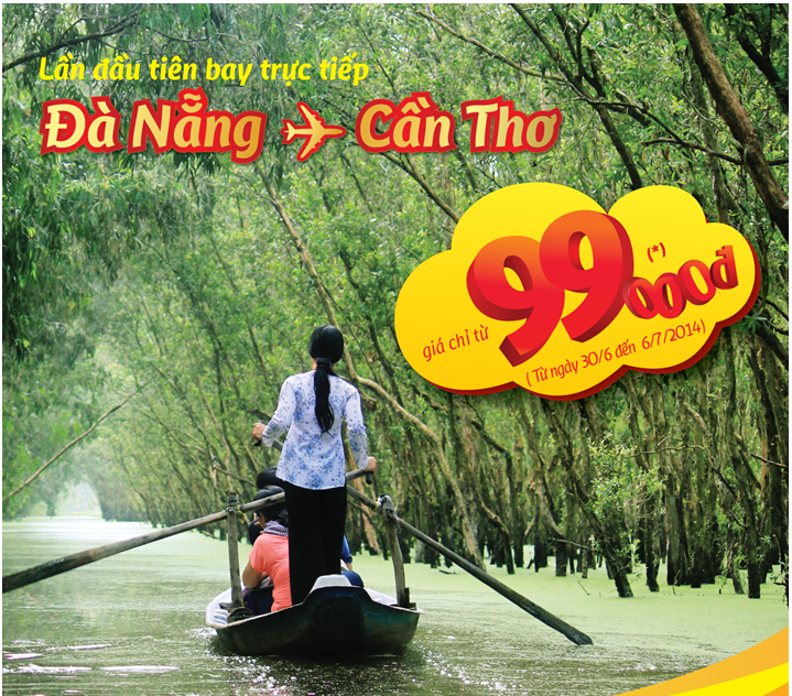 Vé VietJetAir khuyến mãi chỉ từ 99.000 VNĐ/ lượt