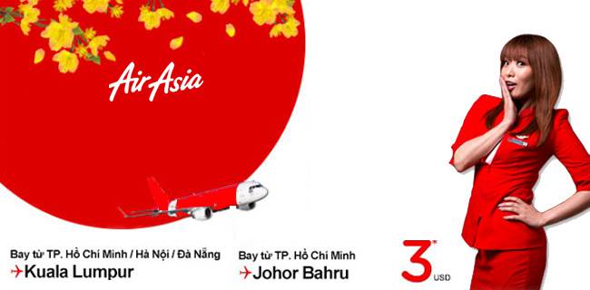 Vé air asia giá rẻ - Du Xuân 2015