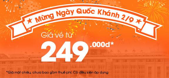 Jetstar Khuyến mãi Mừng Ngày Quốc Khánh 2/9!