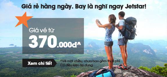 Giá rẻ hàng ngày, vé máy bay chỉ từ 370.000 đồng