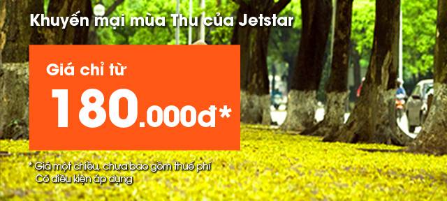 Vé máy bay Jetstar khuyến mãi mùa Thu