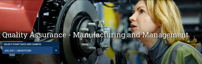 Quality Assurance - Manufacturing and Management tại Conestoga College